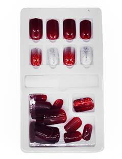 SYGA FakeNails-F635-9- maroon