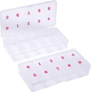 Cameleon Nails Tip Box Empty Space Box For Nail Tips Storage Box Clear