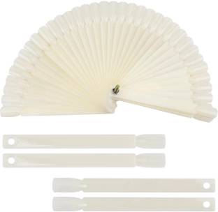 NAILWIND Fan Shape Nail Art Polish Display Tips, False Nail Sample Sticks, Nail Practice Color Display, for Nail Home DIY Nail Salon Practice Tools Fan-shaped Natural