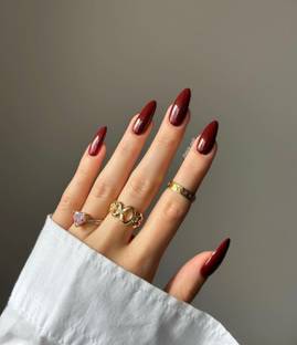 AMOK STORE shinny nail set handmade design artificial nail tip286 MULTICOLOR