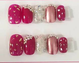 AMOK STORE Artificial Acrylic Nail Set Full Cover tip UV Top Coat 02 MULTICOLOUR