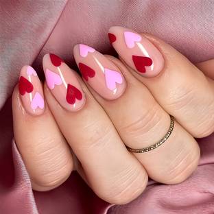 The NailzStation artificial designer nails extension fake press on with glue french polygel kit Multicolor