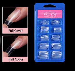 SEUNG Extension Kit of 100 Fake/False Reusable Nails. TRANSPARENT
