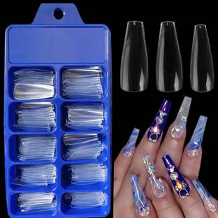 Aylily Best Artificial Nail Set Nail with Glue TRANSPARENT