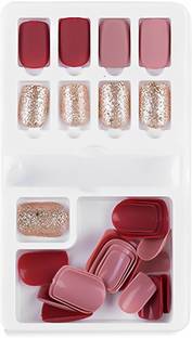 SYGA FakeNails-F635-21- Red&Peach