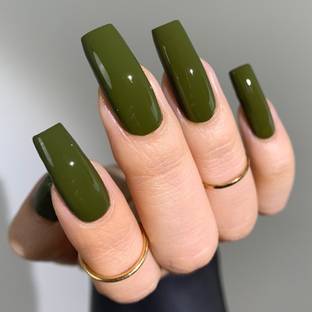 Shhagan Classic Olive Green Nails olive green