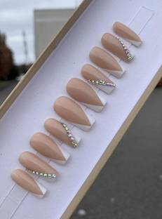 AMOK STORE shinny nail set handmade design artificial nail tip170 MULTICOLOR