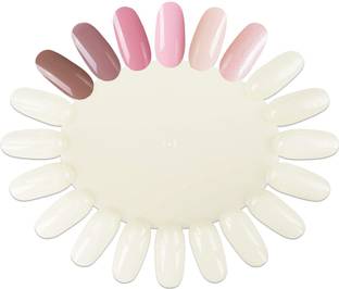 ANJOU 10 Palettes 20 Nail Tips Display Board, for Nail Art Design Pattern Practice white