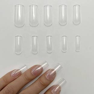 business venture 30 PC/Set Natural Transparent with glue transparent with Glue and nail File transperant