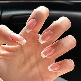 ZOONA false nail kit Hand made nail tip reusable acrylic nail art fake nail set peach_flat