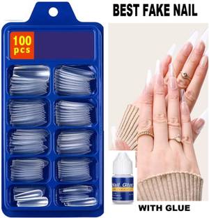 Vyomiris best high quality fake nails 100 pcs TRANSPARET