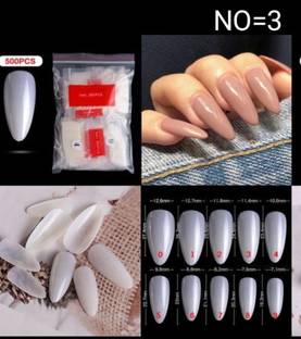 feelhigh False Nails Tips Artificial False Tip 10 Sizes for Manicure Salons Home 03