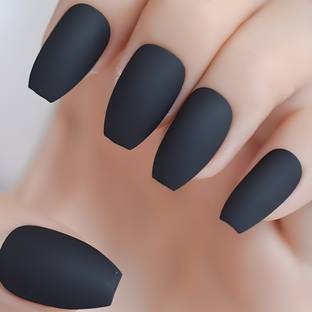 Shhagan Matte Black Coffin Nails black