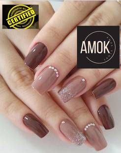 AMOK STORE Best Nails with Strong Glue 1MINI FILER 10 MULTICOLOR