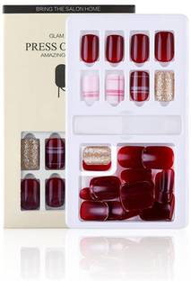SYGA FakeNails-F635-19- Maroon
