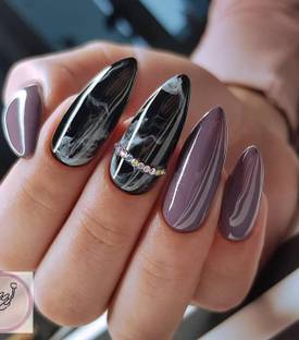 The Unique Artificial nails Black