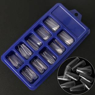 NADJA Nail Set, False Nail With Case & Glue For Nail Salons And DIY Nail Art Transparent