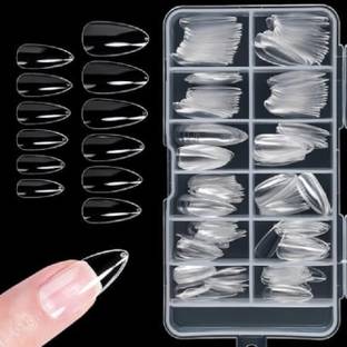 JANOST Artificial Nails Art Set Fake Nails Extension Kit Transparent