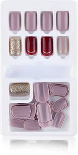 SYGA FakeNails-F635-14- blushing dark pink