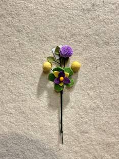 VinayakIntl Sunny Violet Felt Bouquet Artificial Plant
