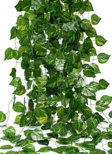 DecorHacks 2 Money Plant Strings for Indoor & Outdoor Decoration,7ft Length Artificial Plant