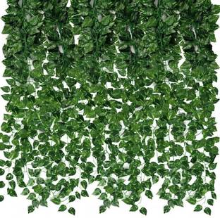 aunique Artificial Money Plant Creeper |Wall Hanging |Home|Garden|Decoration(pack Of 2) Bonsai Artificial Plant  with Pot