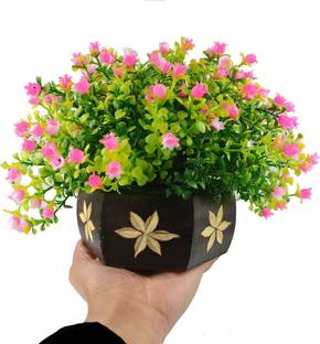 REIKI CRYSTAL PRODUCTS Artificial Plant Bonsai Tree Artificial Tree Artificial Indoor Tree with Pot Bonsai Plant Artificial Indoor Plant For Home Décor, Office Table And Wall Slab Pack of 2 pieces Bonsai Wild Artificial Plant  with Pot