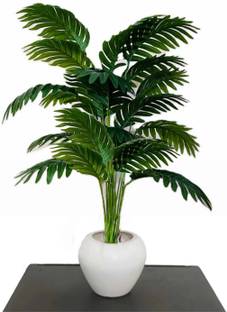 ANANDANI Anandani 18 Leaves Artificial Palm Tree With Apple Pot for Home/Office Decor Artificial Plant  with Pot