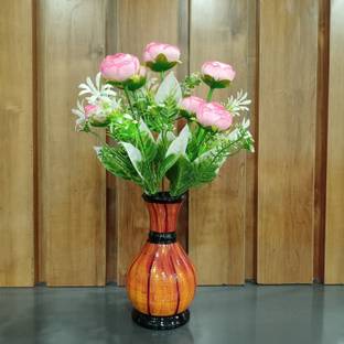 Decogreen KHUSHI P, BUNCH B VASE Home, Office Real Touch Flower Living Room Premium Design Bonsai Artificial Plant  with Pot