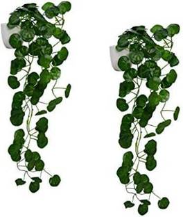 fancymart Home Decor Real Touch Vine Plant Falling Small Faux Wild Artificial Plant  with Pot