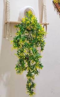 Nimkar's Artificial Hanging Plant with white pot /Hanging bunch Bonsai Artificial Plant  with Pot