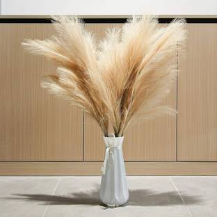 Satyam Kraft 3 Pcs Big Pampas Grass For Home Decoration And Occasions Wild Artificial Plant