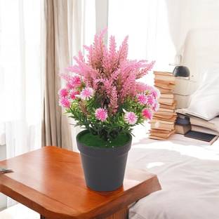 Yash Enterprises Yash Enterprises Pink Bonsai Wild Artificial Plant  with Pot