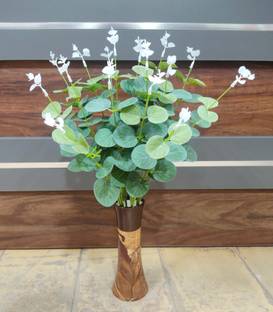 SIDDHIFLOWERS Natural Looking Artificial Money Plant For Home Decor | Without Pot | Artificial Plant