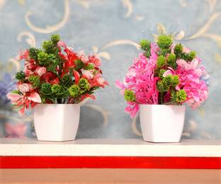 mogal Artificial Plant For Home/Office Table Decoration ( pack of 2) Bonsai Wild Artificial Plant  with Pot