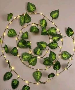 Akaar Akaar Decor's 7 feet Money Plant string with Warm Light (Pack of 2) Artificial Plant
