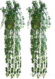 Devnidhi agri products 8ft set 3 Artificial Money Plant For|Home|Wall|Garden|(Pot Not included) Artificial Plant