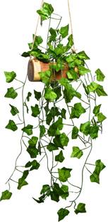 Flipkart Perfect Homes Home decorative Falling Leaves Hanging in Wood Buckle Artificial Plant  with Pot