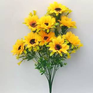 tosim Home Or Office Decoration Yellow Sunflower Artificial Flower Wild Artificial Plant