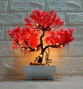 Handybee Artificial LED Tree for Office, Home And Room Décor, Faux Bonsai Tree Pot Bonsai Wild Artificial Plant  with Pot