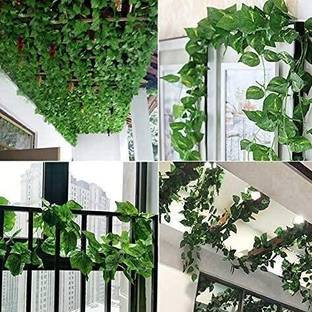 Anurashi 8ft Set of 6 Artificial Money Plant Vine,For|Home|Wall|Office|Garden|Decoration Artificial Plant