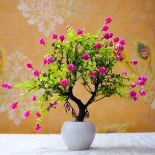 Asharya Artificial Flower Pot for Room Decoration Bonsai Wild Artificial Plant  with Pot