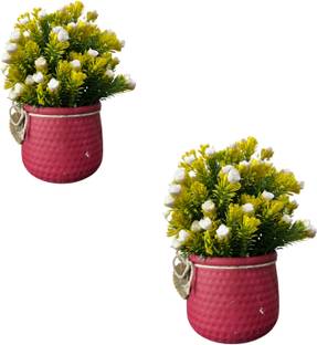 bloomings Bonsai Artificial Plant  with Pot