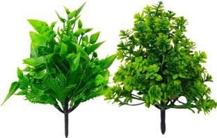 Dekorly Artificial Grass Plant Bushes Decor Faux Greenery Shrubs for Outdoor and Indoor Wild Artificial Plant  with Pot