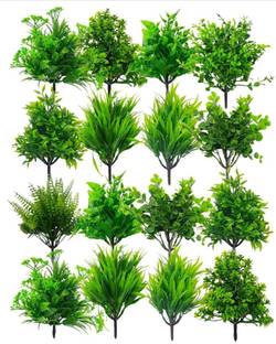 CARNIVAL 16 plant without pot green colour 17cm, decoration Artificial Plant