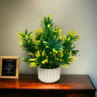 Oak Leafs Artificial Plant with Pot for Enhancing of Living Room Showcase or Office Table Bonsai Artificial Plant  with Pot
