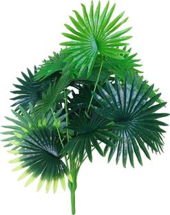 CRAFTORY Artificial Real Touch Fan Palm Plant without Pot for Home Decoration Bonsai Artificial Plant