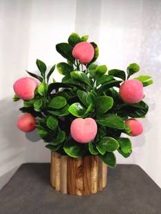 Oak Leafs Artificial Fake Fruit Plant for Home Décor with Pot Decoration of Living Room Artificial Plant  with Pot