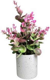 De Gardenia De Gardenia Artificial Eucalyptus Pink Table Top Plant with Pot Bonsai Artificial Plant  with Pot