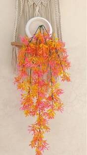 Nimkar's Artificial Hanging Plant with white pot /Hanging bunch for Decoration Bonsai Artificial Plant  with Pot